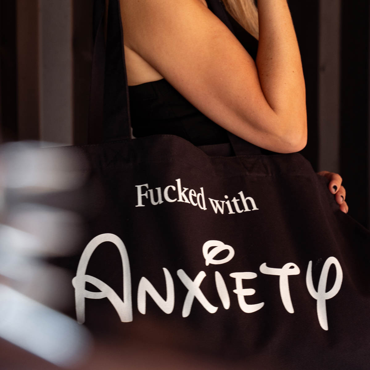 Anxiety canvas bag x HOLY BLVK