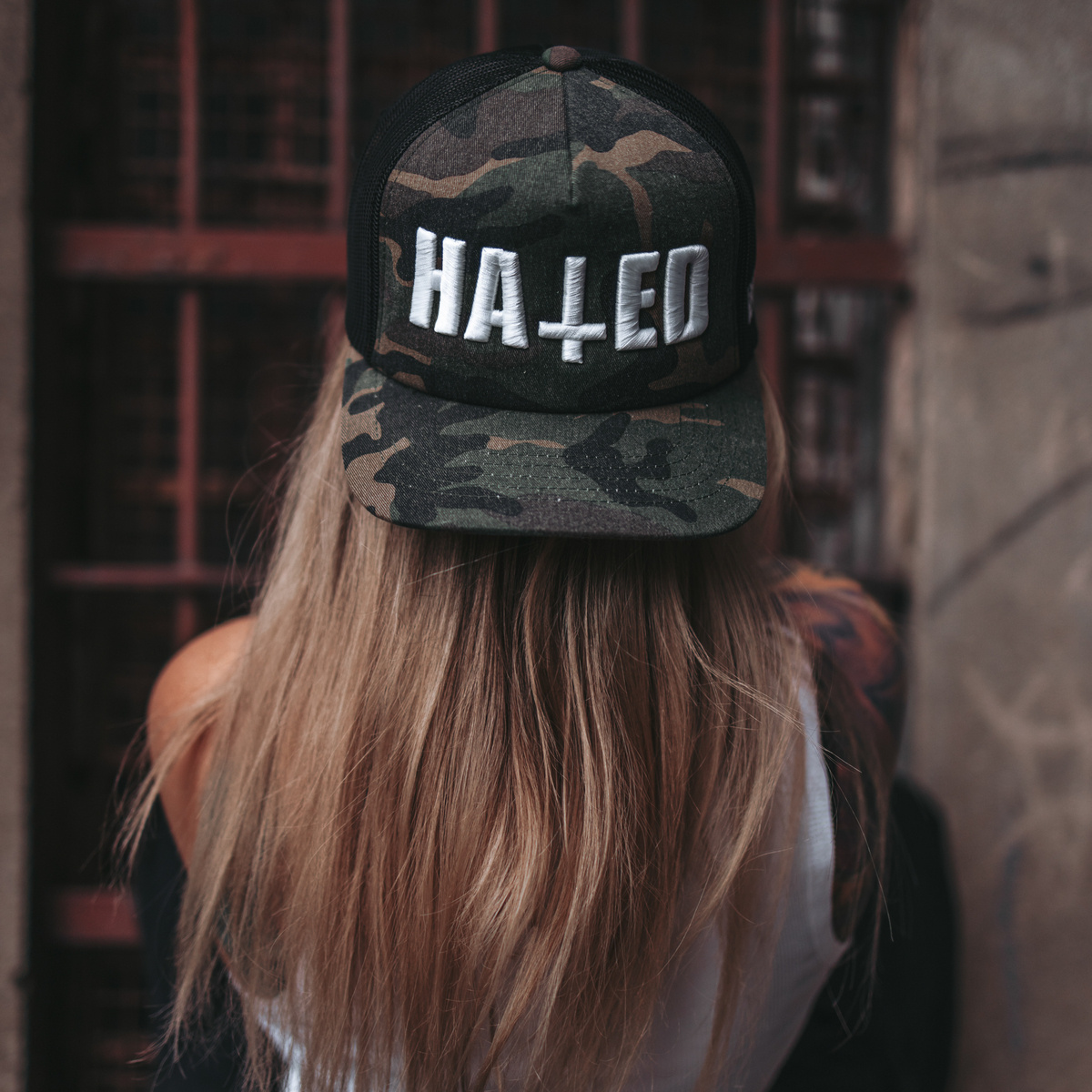 HATED camo trucker