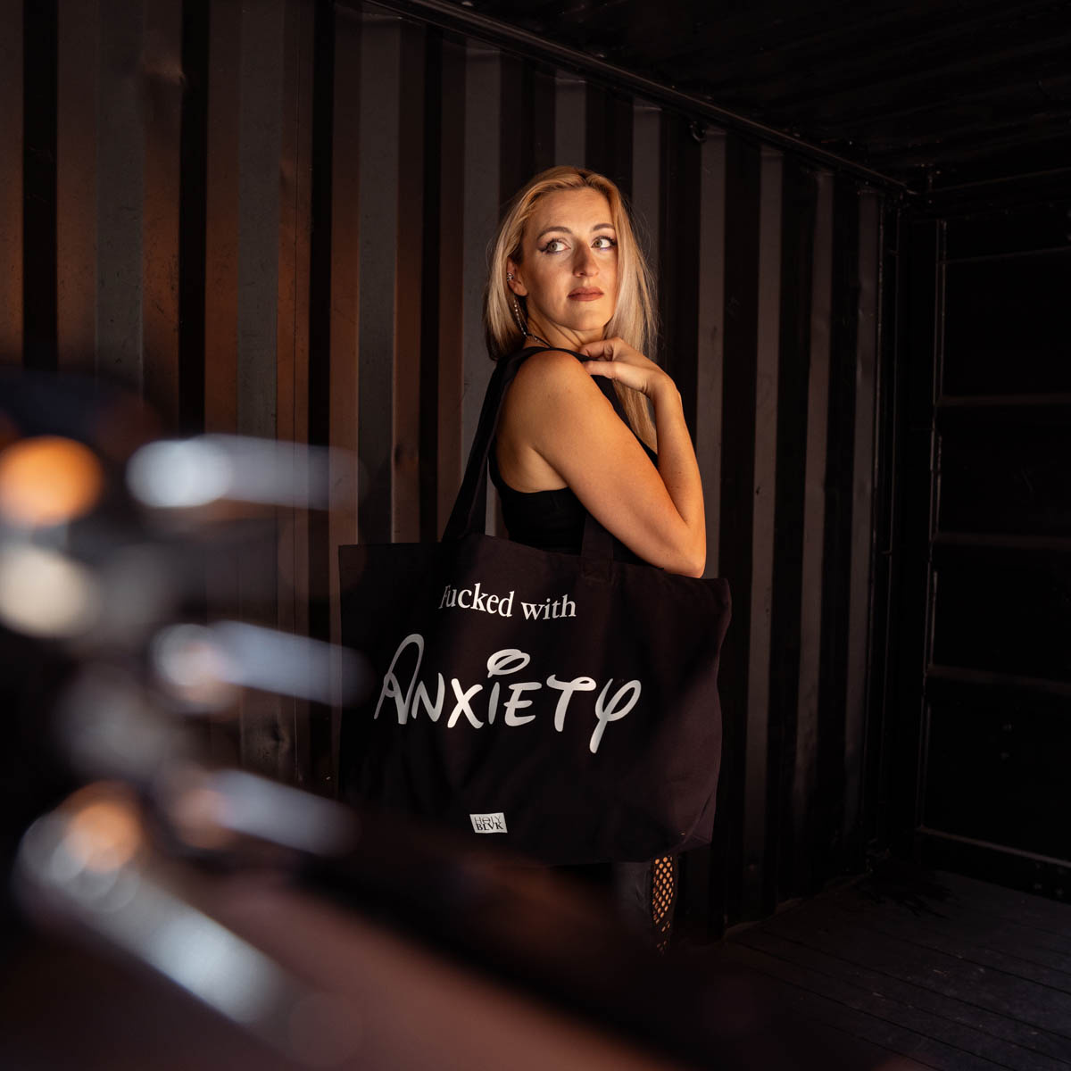 Anxiety canvas bag x HOLY BLVK