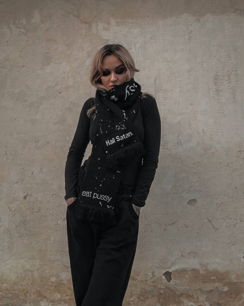 Eat Pussy Hail Satan scarf