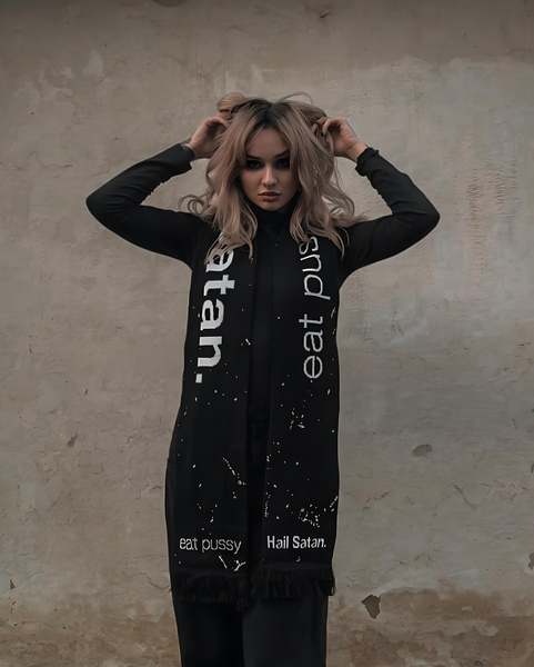 Eat Pussy Hail Satan scarf