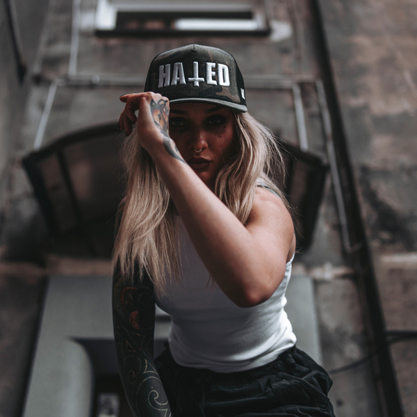 HATED camo trucker