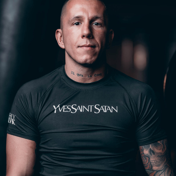 YvesSaintSatan training rashguard tshirt