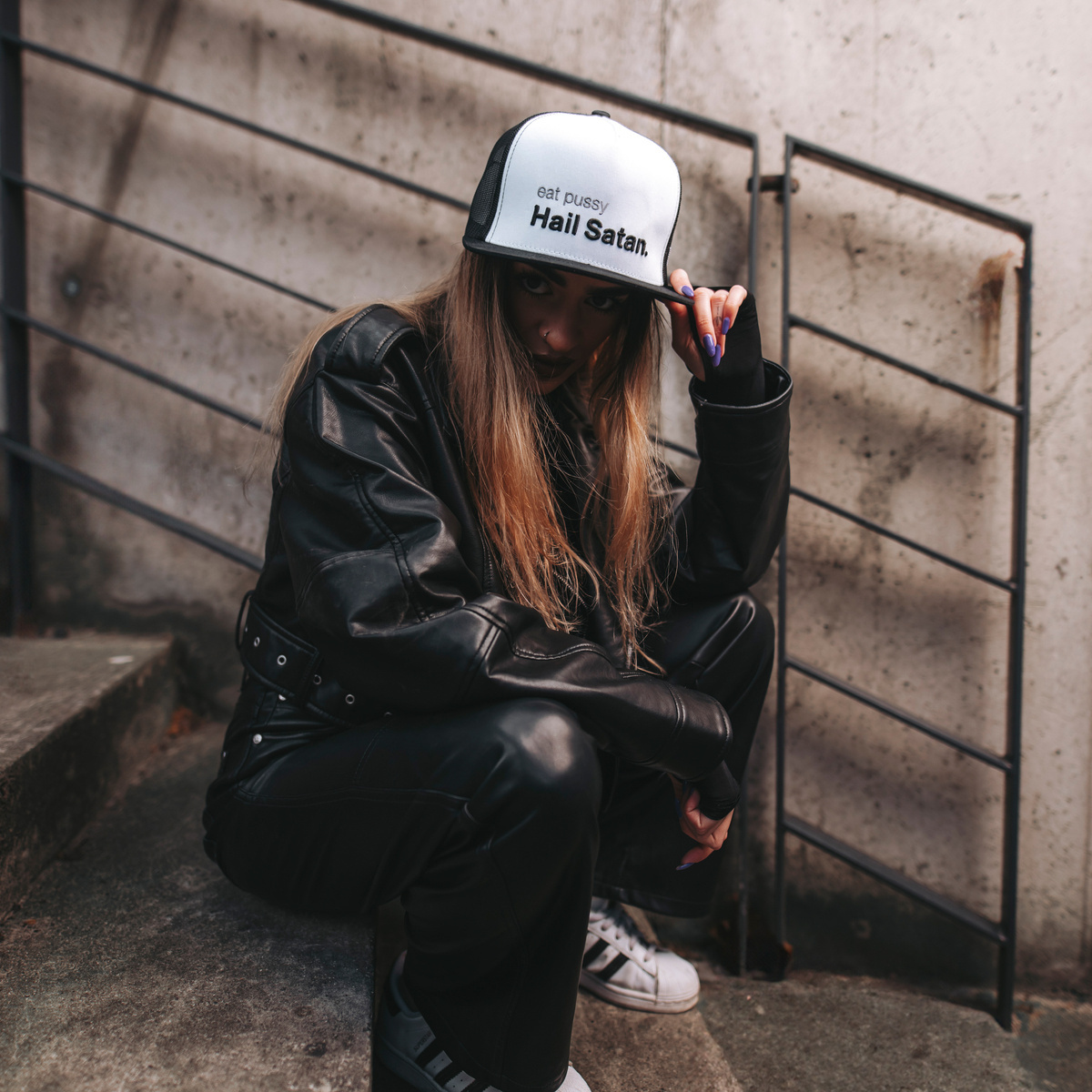 Eat Pussy Hail Satan trucker