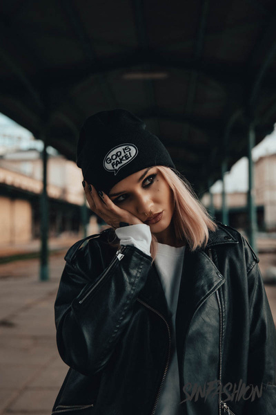 God Is Fake beanie x Holy Blvk