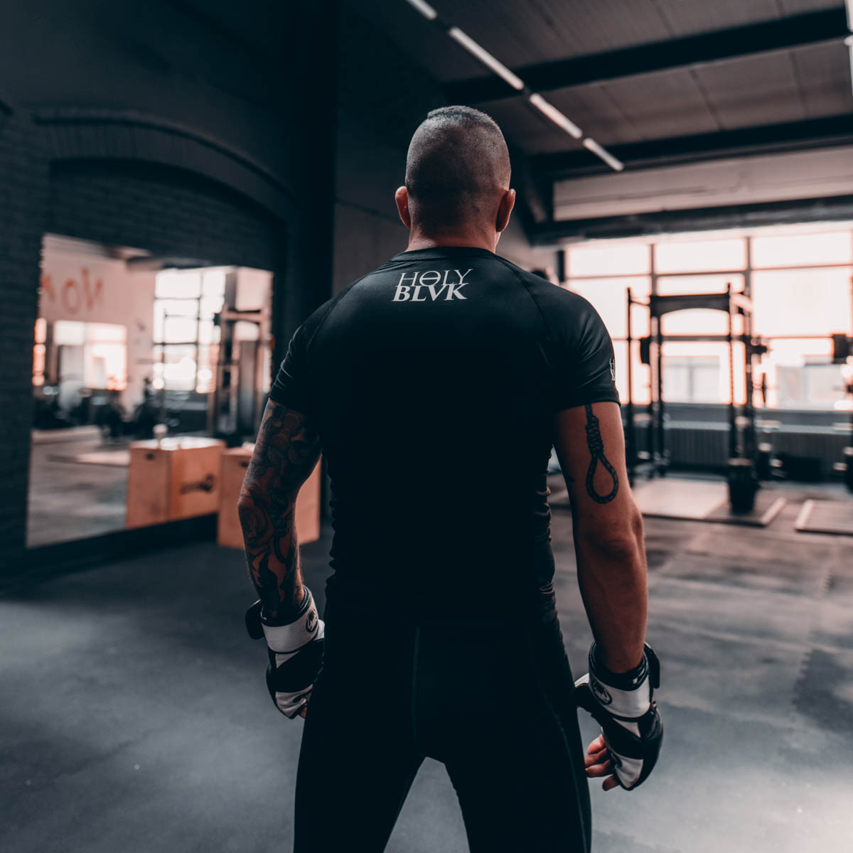 Satan Said Dance training tshirt. Holy Blvk rashguard