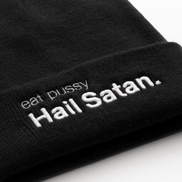 Eat Pussy Hail Satan beanie x HOLY BLVK