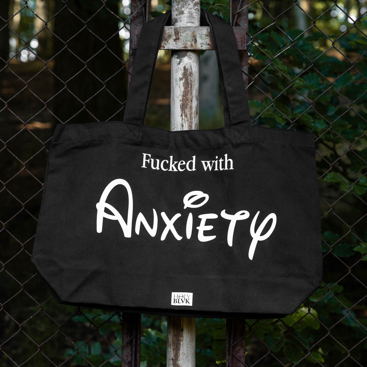 Anxiety canvas bag x HOLY BLVK