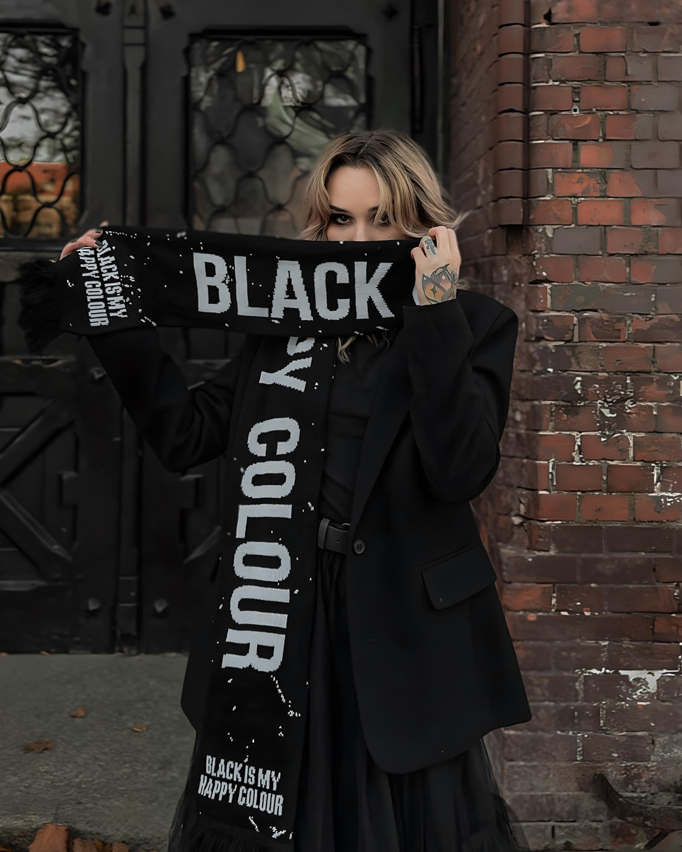Black is my happy colour scarf